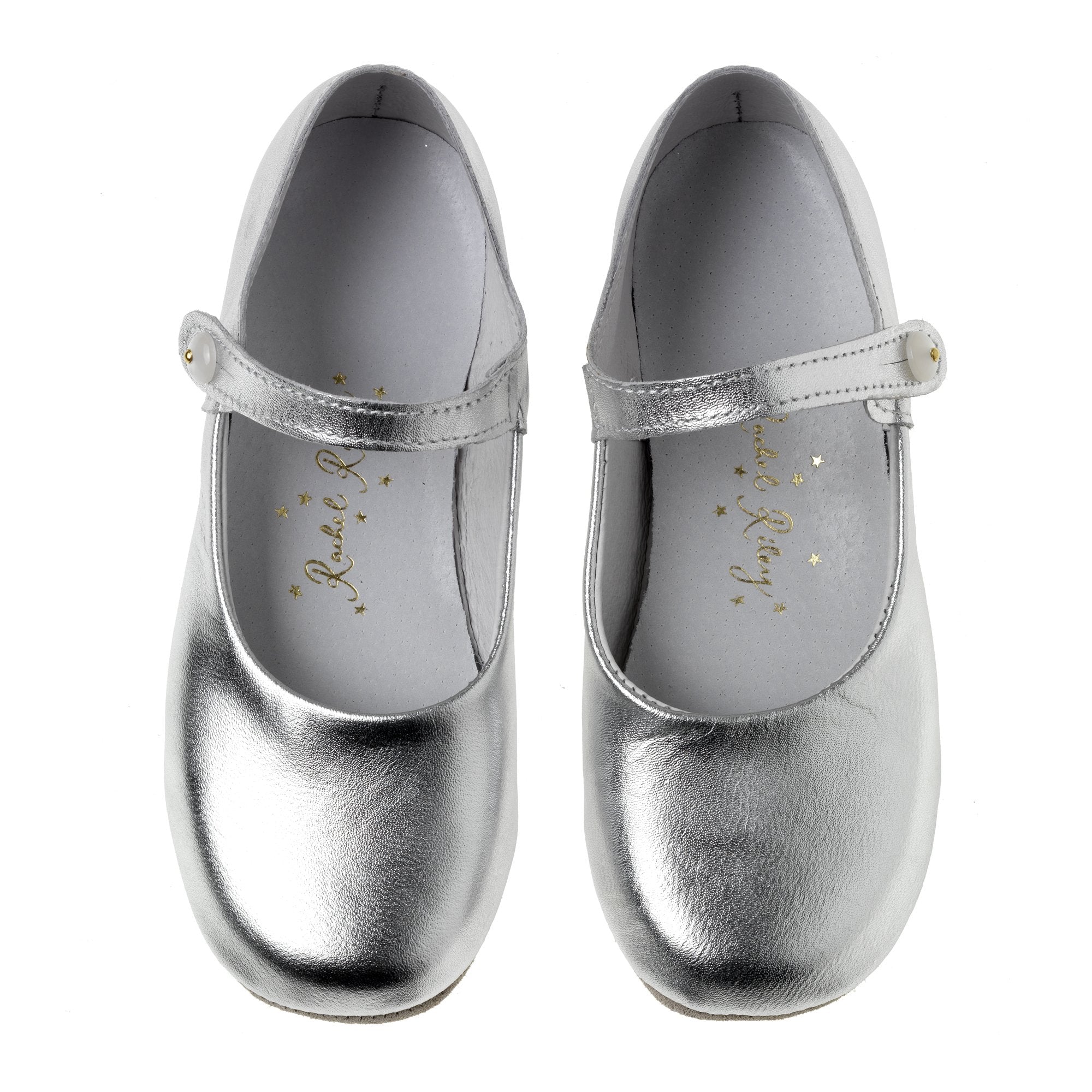 Button Strap Slipper, Silver – Rachel Riley US