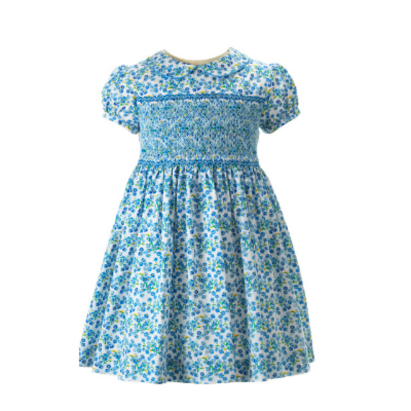 Forget-me-not Smocked Dress & Bloomers Rachel Riley